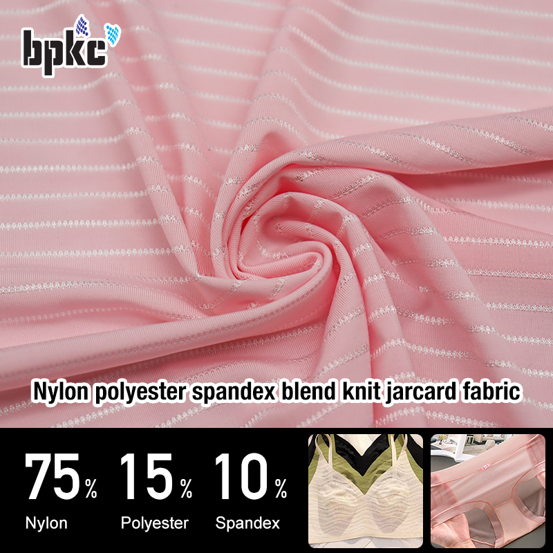 Nylon polyester spandex blend knit jarcard fabric